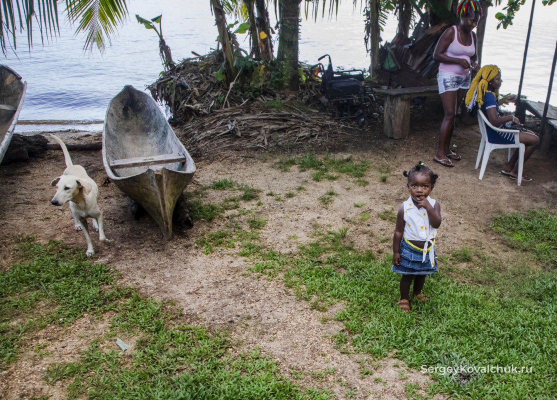 Nicaragua. Caribbean coast. Pearl lagoon, the Orinoco village, Garifuna people