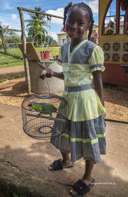 Nicaragua. Caribbean coast. Pearl lagoon, the Orinoco village, Garifuna people