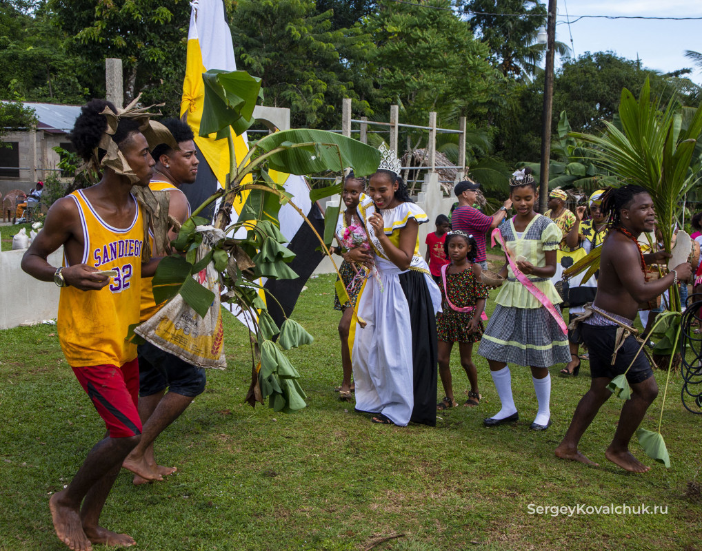 Nicaragua. Caribbean coast. Pearl lagoon, the Orinoco village, Garifuna people