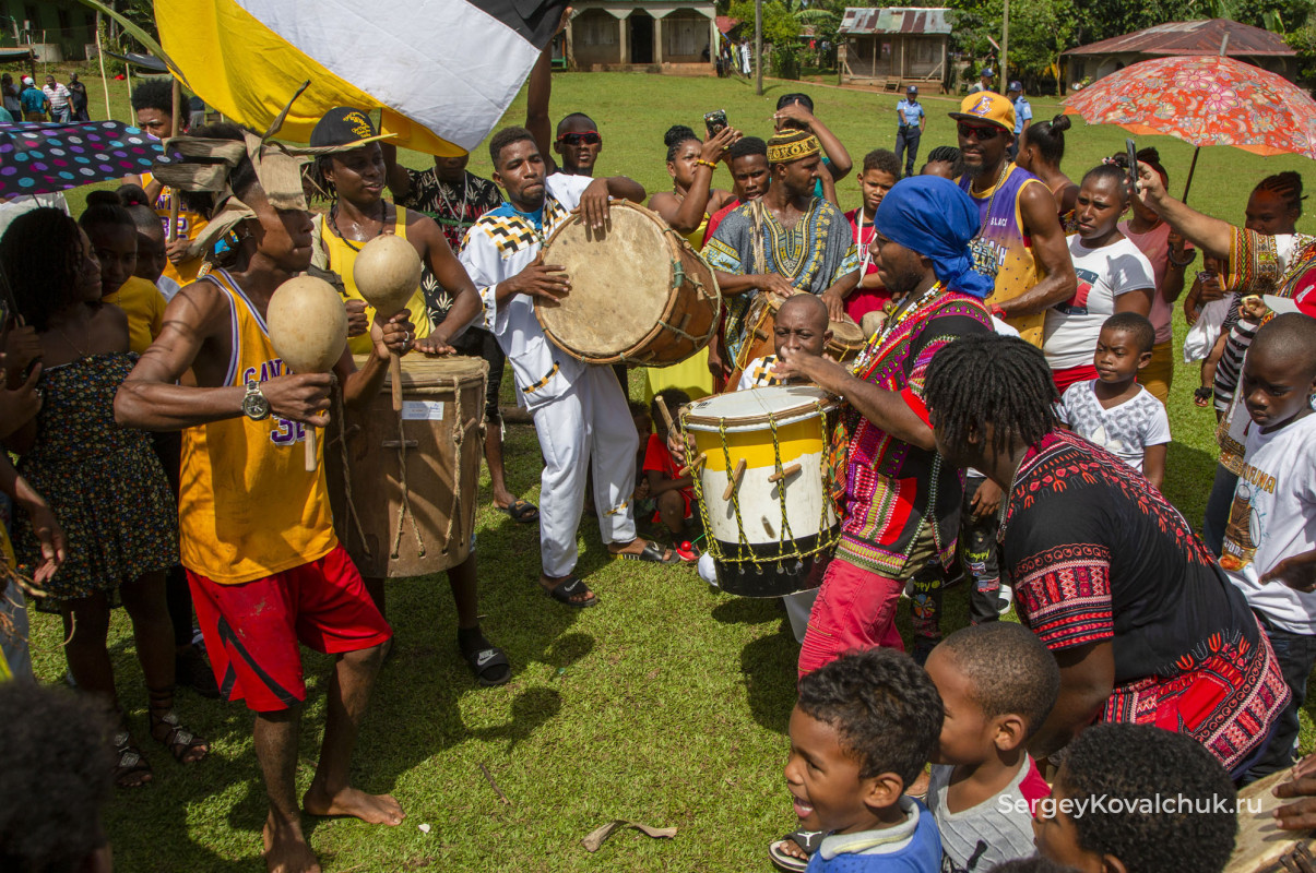 Nicaragua. Caribbean coast. Pearl lagoon, the Orinoco village, Garifuna people